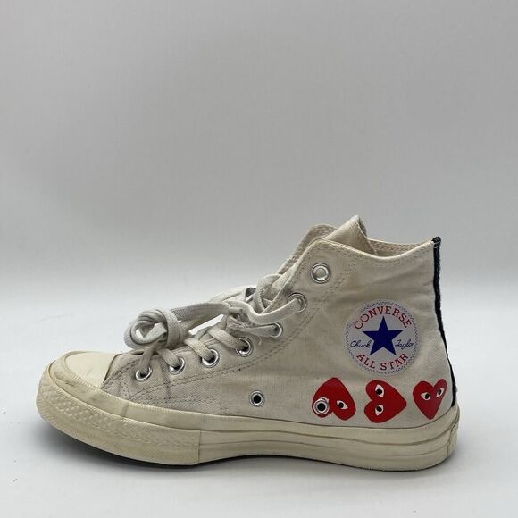 Mens Size 6 Converse Chuck 70 CDG Hi Multi Heart Shoes Sneakers 162972C - Picture 5 of 12